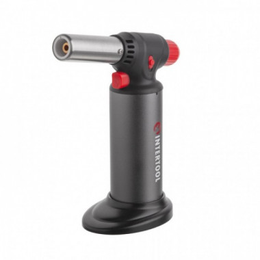 Горелка газовая заправочная, пьезорозжиг, 1100 °C, INTERTOOL GB-0009 (20943)