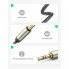 Аудіокабель UGREEN AV127 3.5mm Male  to 6.35mm Male, TRS Stereo Audio Cable, nylon braid, 2m Gray (UGR-10628) (15353)