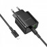 Мережевий зарядний пристрій з кабелем BOROFONE BA83A Flare star PD20W+QC3.0 charger set(C to iP) Black (6941991117350) (17453)