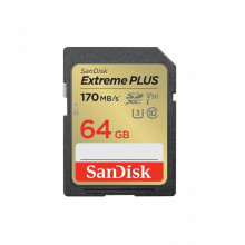 Карта памяти SanDisk 64GB SD class 10 UHS-I Extreme PLUS (SDSDXW2-064G-GNCIN) (18653)