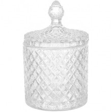 Банка скляна "Crystal Glass" 550мл зі скляною кришкою для зберігання продуктів (2653)
