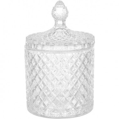 Банка скляна "Crystal Glass" 550мл зі скляною кришкою для зберігання продуктів (2653)