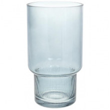 Ваза декоративна Ancient Glass "Фуджі" 25.5х14см, скло, світло-блакитний (5653)