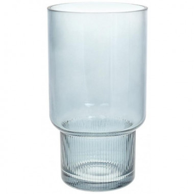 Ваза декоративна Ancient Glass "Фуджі" 25.5х14см, скло, світло-блакитний (5653)