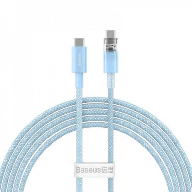 Кабель Baseus Explorer Series Fast Charging Cable with Smart Temperature Control Type-C to Type-C 100W 1m Galaxy Blue (P10319703311-00) (14753)
