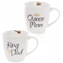 Кружка порцелянова "Моя королівська сім'я" 520мл ( "King Dad"&"Queen Mom") (3753)