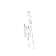 Кабель HOCO X1 USB to Micro  2.4A, 1m, PVC, PVC connectors, White (6957531032038) (14853)