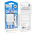 Мережевий зарядний пристрій з кабелем HOCO C72Q Glorious single port QC3.0 charger set(Type-C) 18W White (6931474732552) (14953)