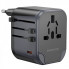 Мережевий зарядний пристрій BOROFONE BAC13 Leader 3-port PD20W(1C2A) universal conversion charger Black (6941991117169) (18953)
