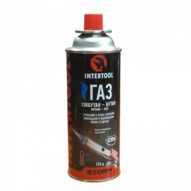 Баллон газовый 220 г 400 мл INTERTOOL STORM GS-0022 (20953)