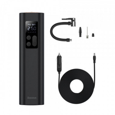Автомобільний насос Baseus Super Mini Inflator Pump Black (CRCQ000001) (15163)