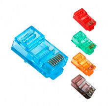 Коннектор цветной RJ45 8P8C UTP Cat.5E (100 шт) (3163)