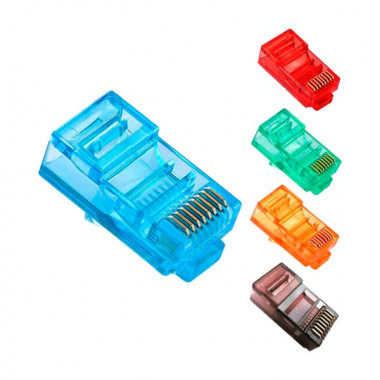Коннектор цветной RJ45 8P8C UTP Cat.5E (100 шт) (3163)