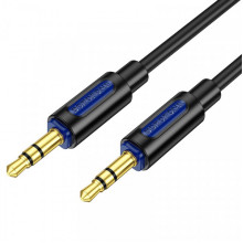 Аудіокабель BOROFONE BL20 3.5mm male to 3.5mm male, silicone, 1m Black (6941991114373) (15263)