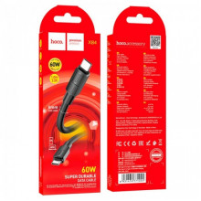 Кабель HOCO X84 Solid Type-C to Type-C 1м charging, ток до 3A для смартфонов 60W Чёрный (9263)