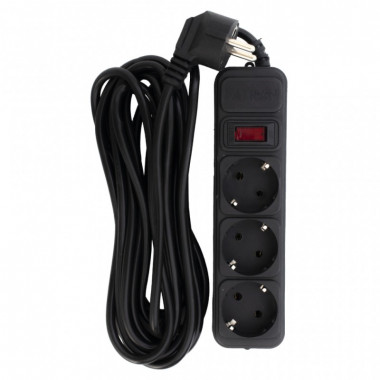 Сетевой фильтр питания Patron EXT-PN-SP-1035, 5m Black (EXT-PN-SP-1035) (16363)