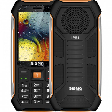 Мобильный телефон Sigma X-style 323 RAIN Black-Orange (4827798885727) (18463)