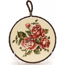 Підставка під гарячий посуд Cream Rose "Корейська Роза" Ø16см (5563)