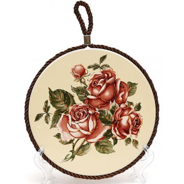 Підставка під гарячий посуд Cream Rose "Корейська Роза" Ø16см (5563)