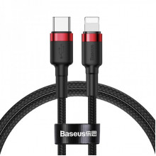 Кабель Baseus Cafule Type-C to Lightning PD 18W 1M Черный/Красный (CATLKLF-91) (3663)