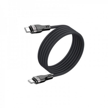 Кабель ACEFAST C11-03 Type-C to Type-C 3A, 60W, 1.2m, nylon + PVC, zinc connectors, Black (6974316280217) (14763)