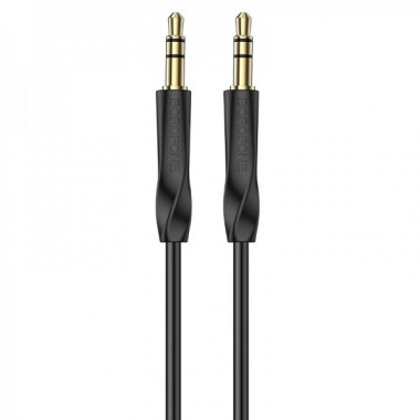 Аудіокабель BOROFONE BL16 3.5mm male to 3.5mm male, PVC, 1m, Black (6974443389166) (18863)
