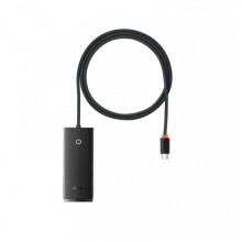 USB-хаб Baseus Lite Series 4-Port Type-C HUB Adapter (Type-C to USB 3.0*4 ) 1m Black (WKQX030401) (15073)