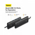 USB-хаб Baseus Lite Series 4-Port Type-C HUB Adapter (Type-C to USB 3.0*4 ) 1m Black (WKQX030401) (15073)