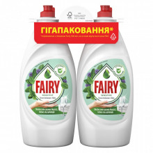 Средство для ручного мытья посуды Fairy Sensitive Чайное дерево и Мята 2 х 900 мл (8700216759649/8006530210850) (12373)