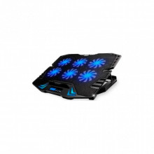 Подставка для ноутбука IceCoorel 10-17", 6*70mm 1800 RPM, 2*USB, + LCD, 365*297*30mm, Black (K8) (18573)
