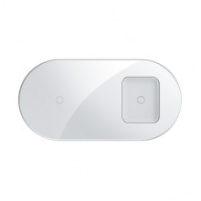 Беспроводное зарядное устройство Baseus Simple 18W 2 in 1 Белый (WXJK-02) Беспроводное зарядное устройство Baseus Simple 18W 2 in 1 Белый (WXJK-02) (3673)