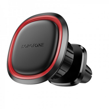 Автотримач для телефона BOROFONE BH124 Roman magnetic car holder (air outlet) Black and Red (6941991119545) (18873)