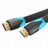 Кабель Vention Flat HDMI v2.0 Cable Плоский 1.5M Black (VAA-B02-L150) (VAA-B02-L150) (14973)