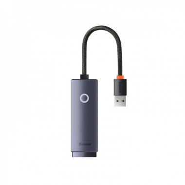 USB-Хаб Baseus Lite Series Ethernet Adapter USB-A to RJ45 LAN Port (100Mbps) Black (WKQX000001) (15083)