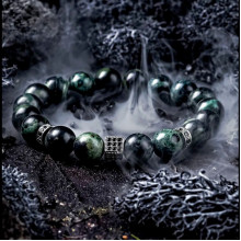 Браслет мужской из натурального камня EMERALD зеленый (2094358092)