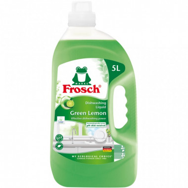 Средство для ручного мытья посуды Frosch Зеленый лимон 5 л (4009175956156) (7283)
