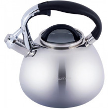 Чайник Kamille Whistling Kettle 2.8л з нержавіючої сталі зі свистком і скляною кришкою (1483)