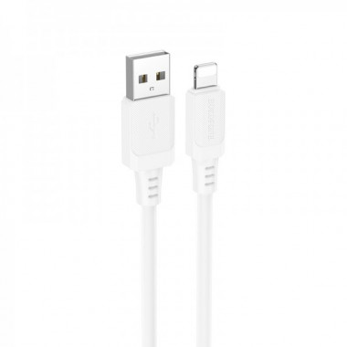Кабель BOROFONE BX115 Lotto silicone charging data cable iP White (6941991119637) (17483)