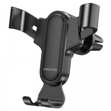 Автотримач для телефона BOROFONE BH74 Rock air outlet gravity car holder Black (6974443386844) (20483)