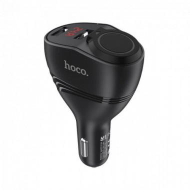 Автомобильная зарядка Hoco Z34 3,1А (2 USB) дисплей + разветвитель (20583)