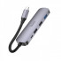 USB-хаб HOCO HB27 Type-C multi-function converter(HDTV+USB3.0+USB2.0*2+PD) Metal Gray (6931474769329) (14683)