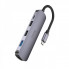 USB-хаб HOCO HB27 Type-C multi-function converter(HDTV+USB3.0+USB2.0*2+PD) Metal Gray (6931474769329) (14683)