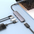 USB-хаб HOCO HB27 Type-C multi-function converter(HDTV+USB3.0+USB2.0*2+PD) Metal Gray (6931474769329) (14683)