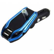 FM модулятор X8 Plus Bluetooth 2 USB AUX трансмиттер Синий (20683)