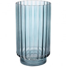 Ваза декоративна Ancient Glass "Манхеттен" Ø12х21см, сіро-синя (5783)
