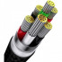 Кабель Baseus Flash Series Ⅱ One-for-three Fast Charging Data Cable USB to M+L+C 66W 1.2m Blue (CASS040003) (14983)