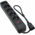 Сетевой фильтр питания Patron 0.5 m3*1mm2 (SP-1052U) 5 розеток BLACK (EXT-PN-SP-1052U) (15983)