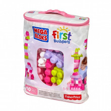 Конструктор Mega Bloks розовый в мешке 60 деталей (DCH54) (7983)