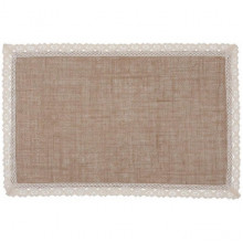 Набір 6 льняних підтарельників "Natural Lace" 30х45см, прямокутні (20293)
