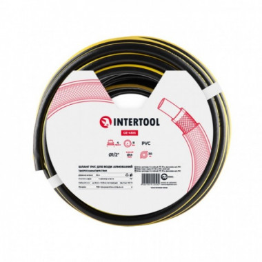 Шланг для воды 4-х слойный 1/2", 30м, армированный, PVC INTERTOOL GE-4105 (21293)